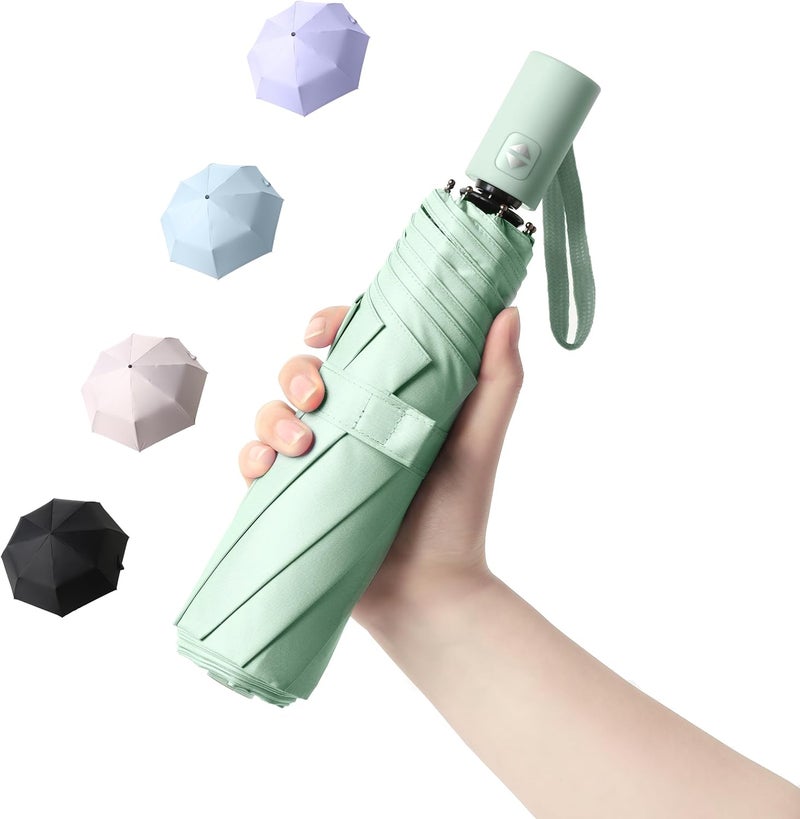 BAODINI Small UV Protection Travel Umbrella Compact for Rain and Sun UPF 50+ Windproof Portable 42 inch Umbrella for Women and Men - Image 1